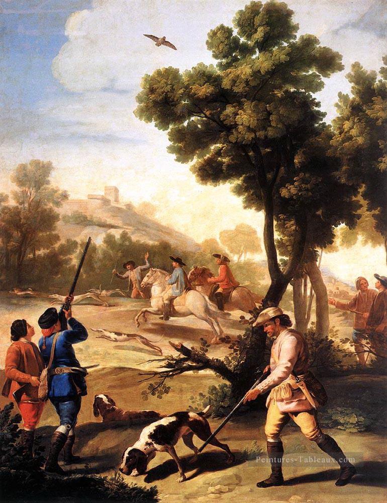 The Quail Shoot romantique moderne Francisco Goya Peintures à l'huile